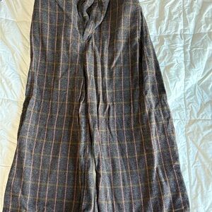 Madewell Plaid Wide Leg Pants